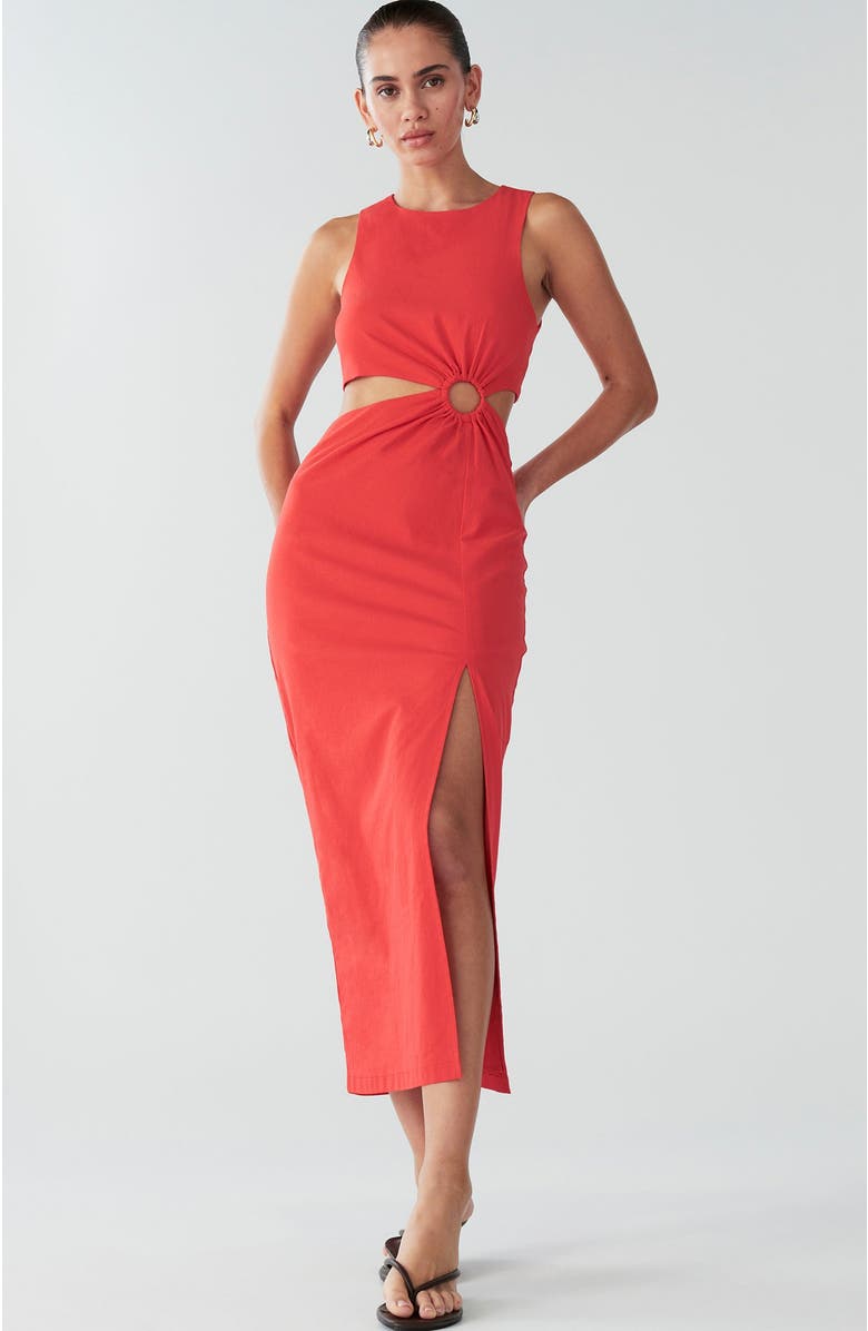 BWLDR Marigot Dress, Alternate, color, Coral