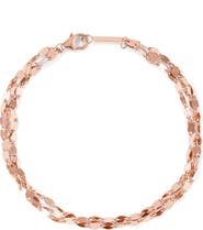 LANA 14k Rose Gold Diamond Bar Bracelet