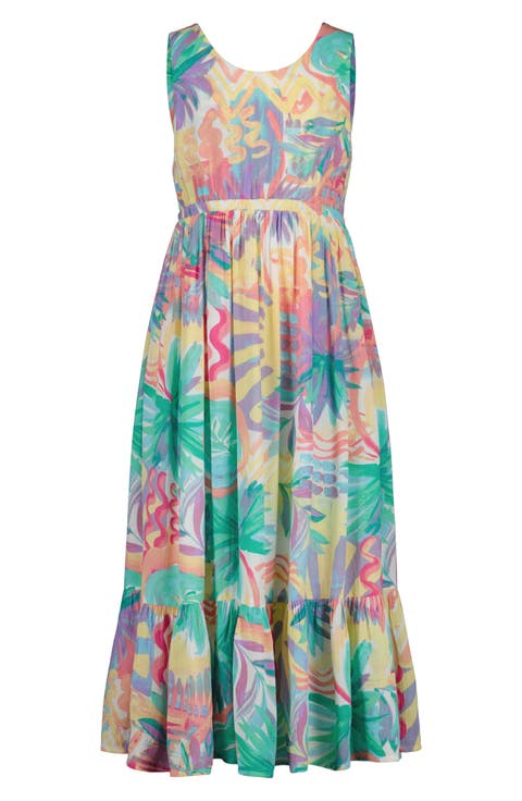 Kids' Palm Print Sundress (Big Kid)