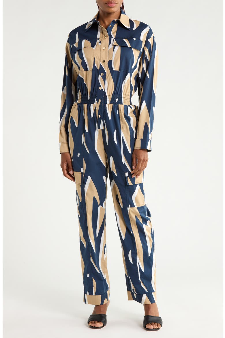 Marie Rose Jumpsuit, Main, color, SHADOW TWIGGS GIANT BEIGE