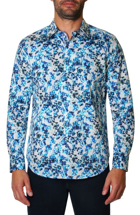 Newman Abstract Button-Up Shirt