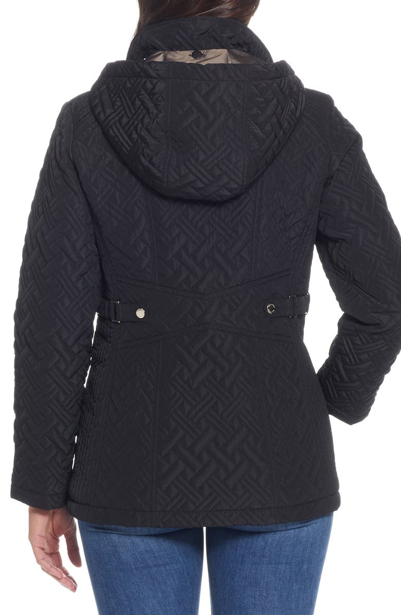 Gallery Quilted Jacket, Alternate, color, Black