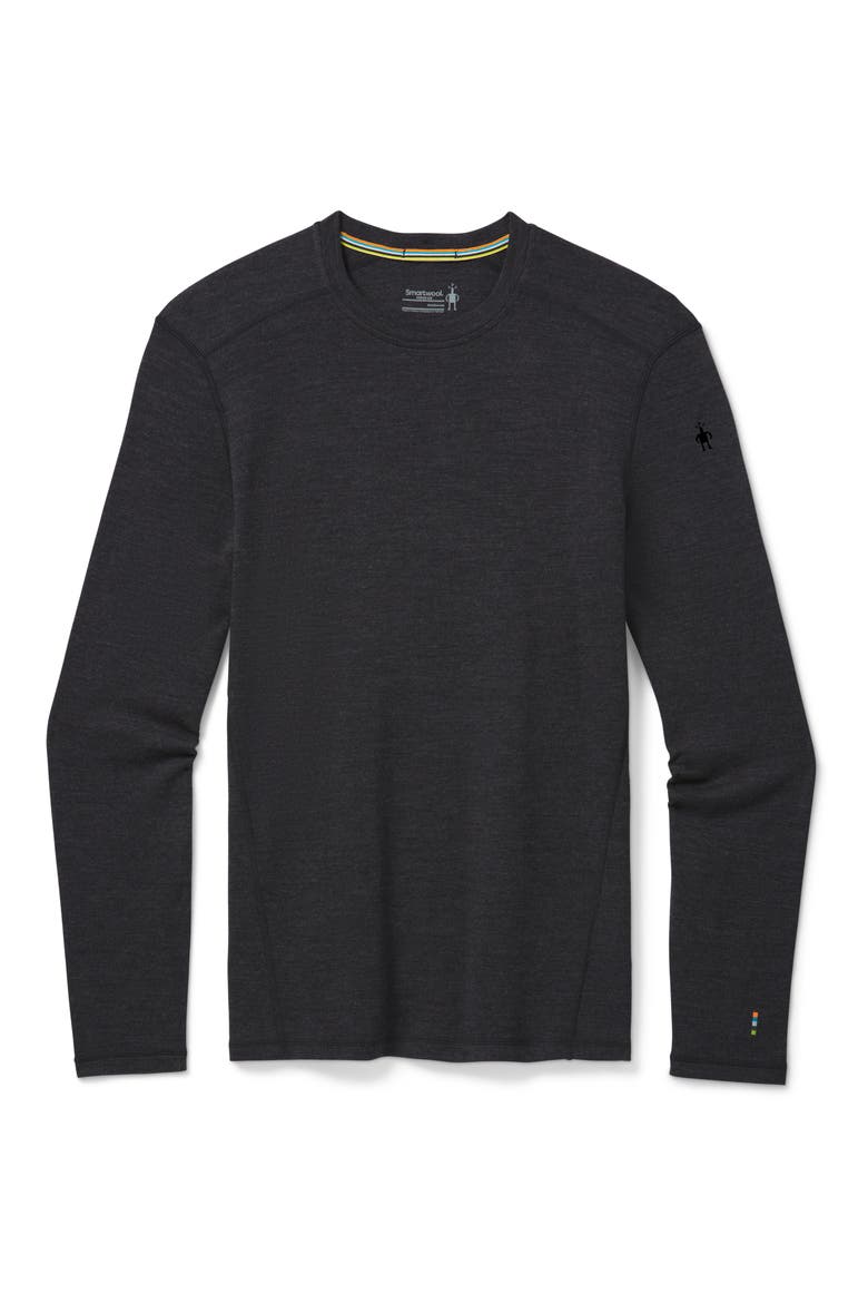 Merino 250 Base Layer Long Sleeve Crewneck Shirt, Alternate, color, CHARCOAL HEATHER