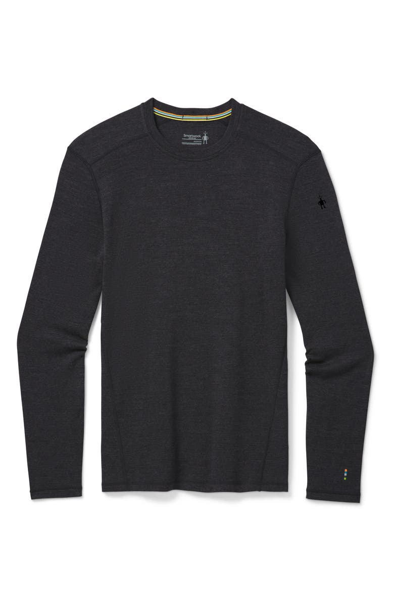 Smartwool Merino 250 Base Layer Long Sleeve Crewneck Shirt, Alternate, color, Charcoal Heather