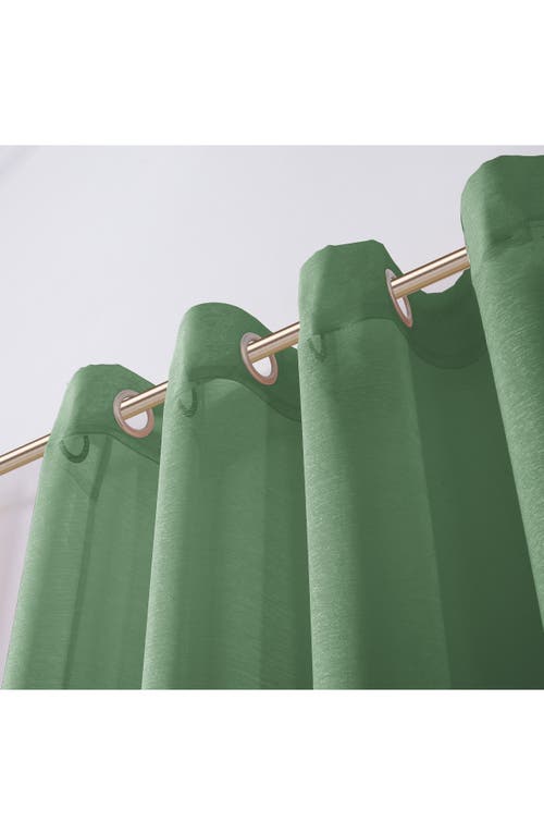 Dainty Home Set Of 2 Sheer Curtain Panels In Green