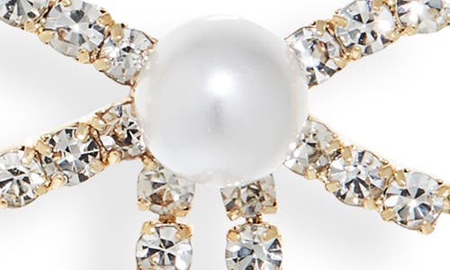 Cara Crystal Bow Earrings In Gold