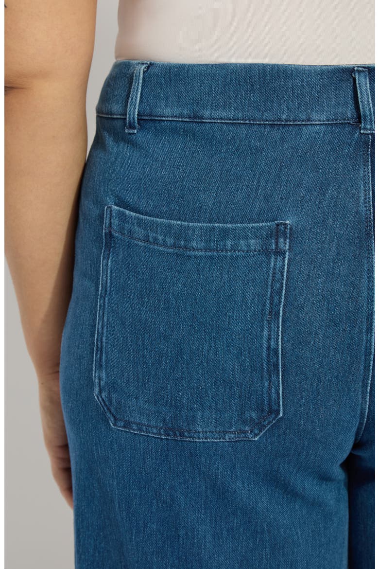 Mallory Sailor High Waist Wide Leg Jeans, Alternate, color, MID WASH