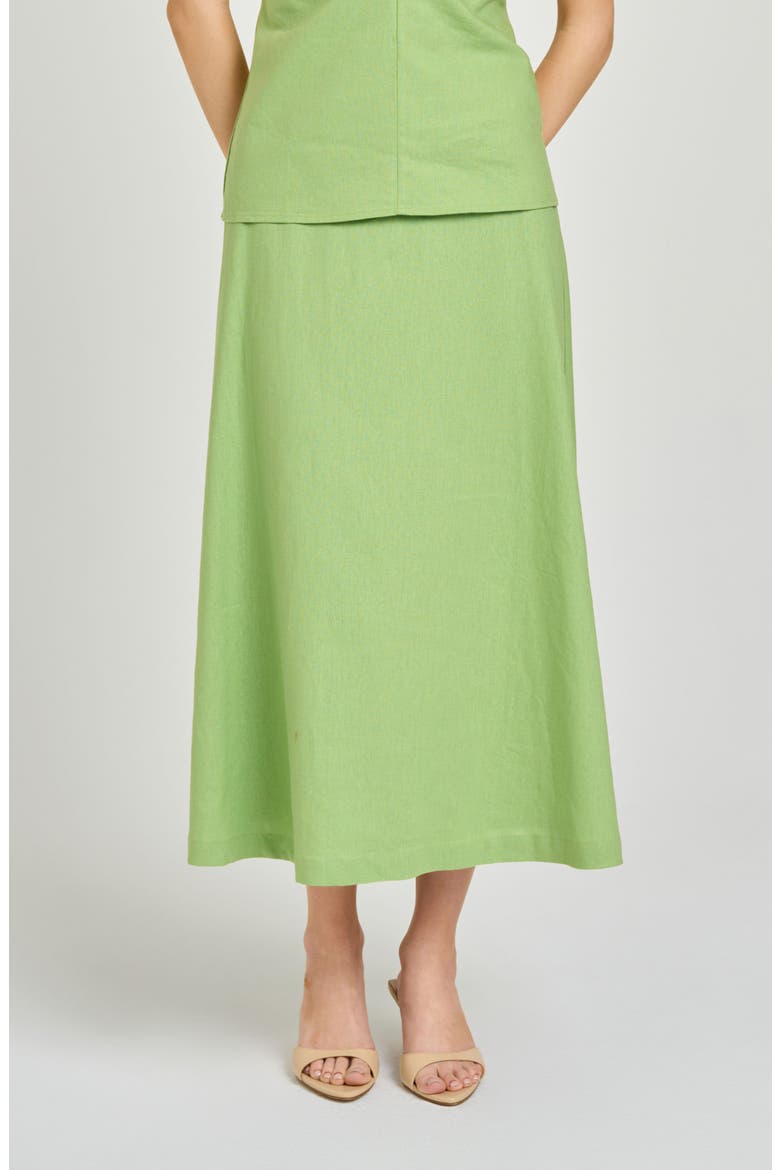 Capri Midi Skirt, Main, color, PISTACHIO