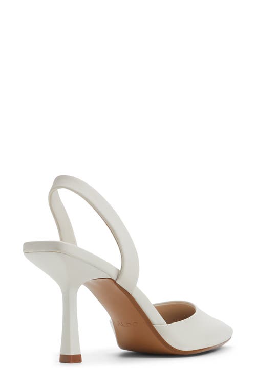 Aldo Brusanti Pointed Toe Slingback Pump In White