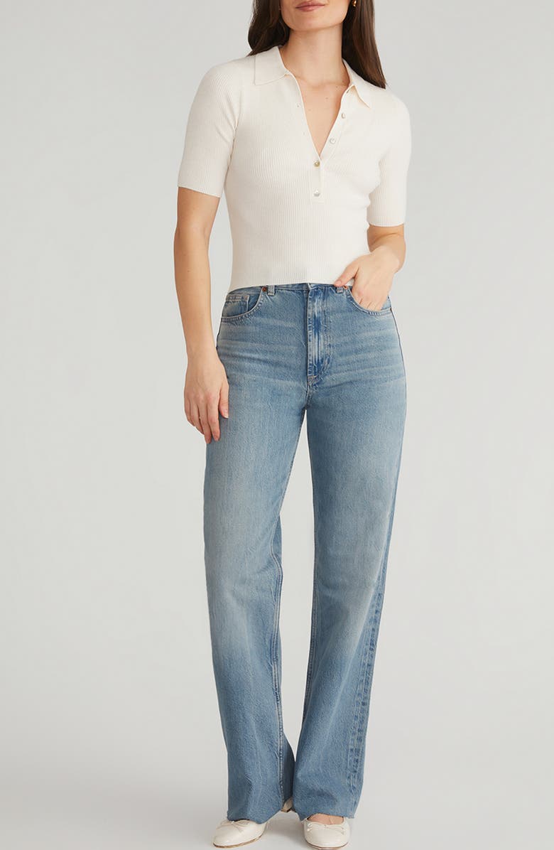 525 America Ginny Rib Top, Alternate, color, Sea Salt