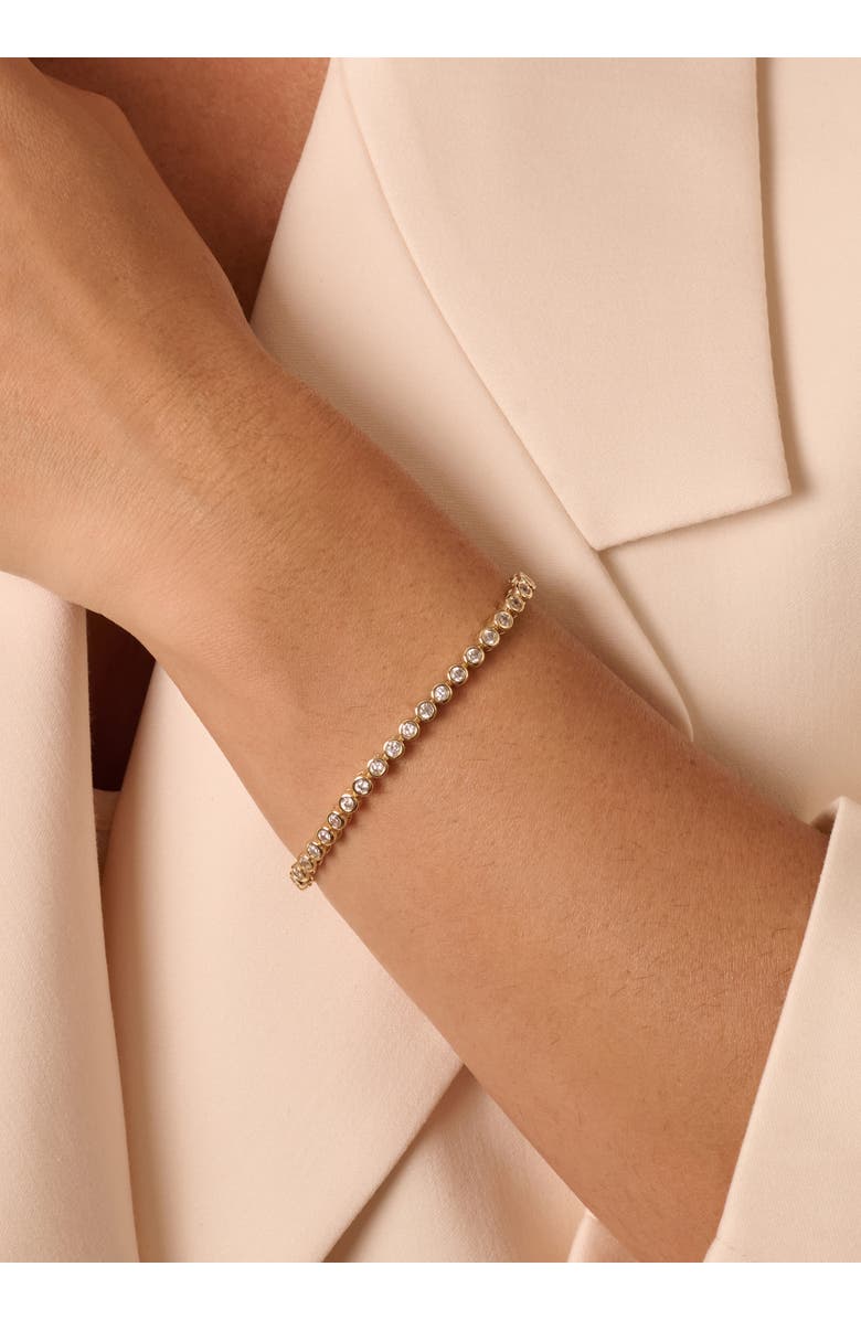 Electric Picks Mini Jewel Bezel Tennis Bracelet, Alternate, color, Gold