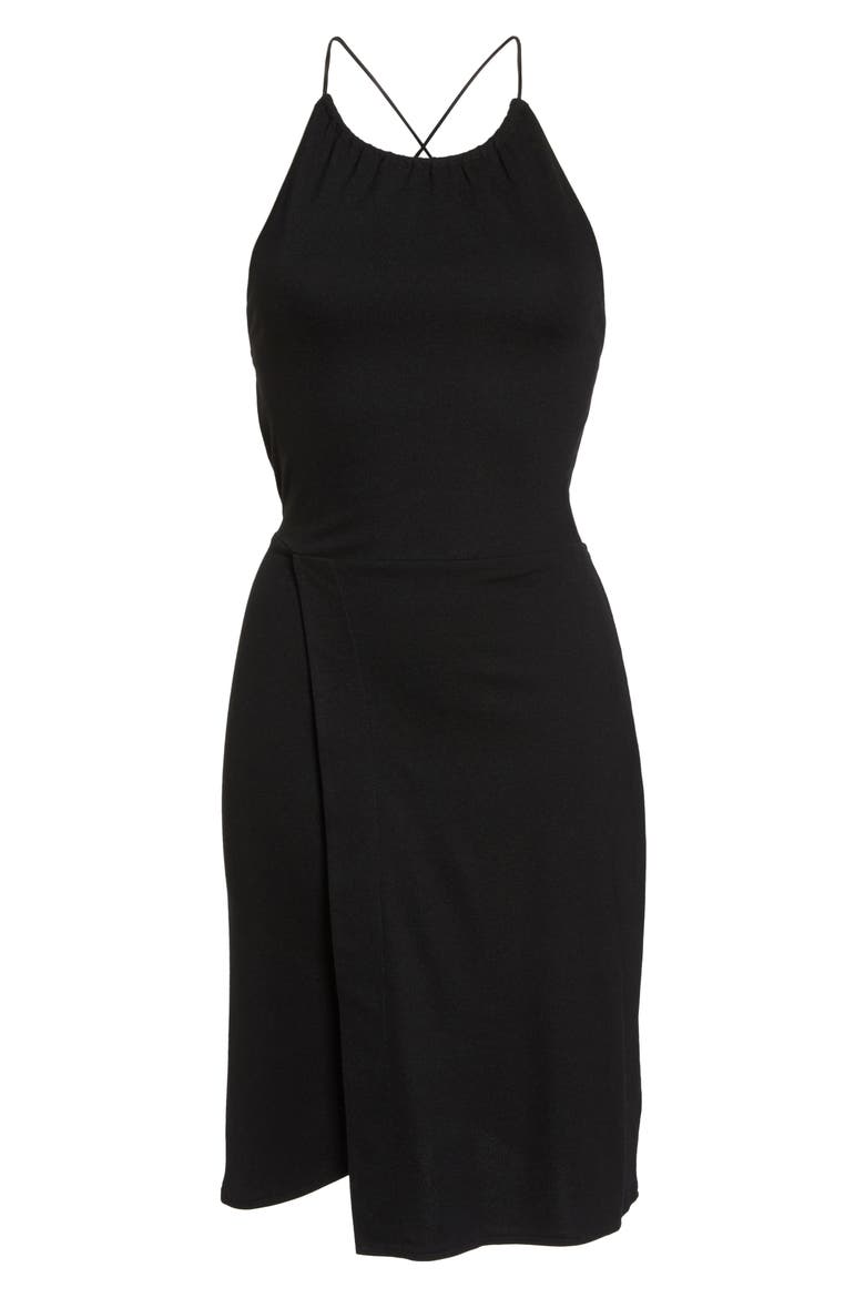 Santorini Strappy Back Jersey Dress, Alternate, color, BLACK