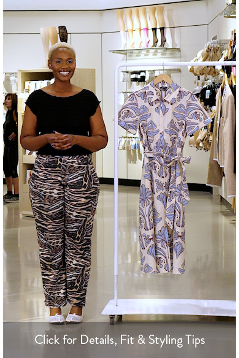 Print Belted Midi Shirtdress video