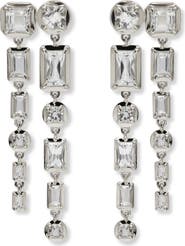 Anzie Mélia Valentina Double Row Baguette Drop Earrings