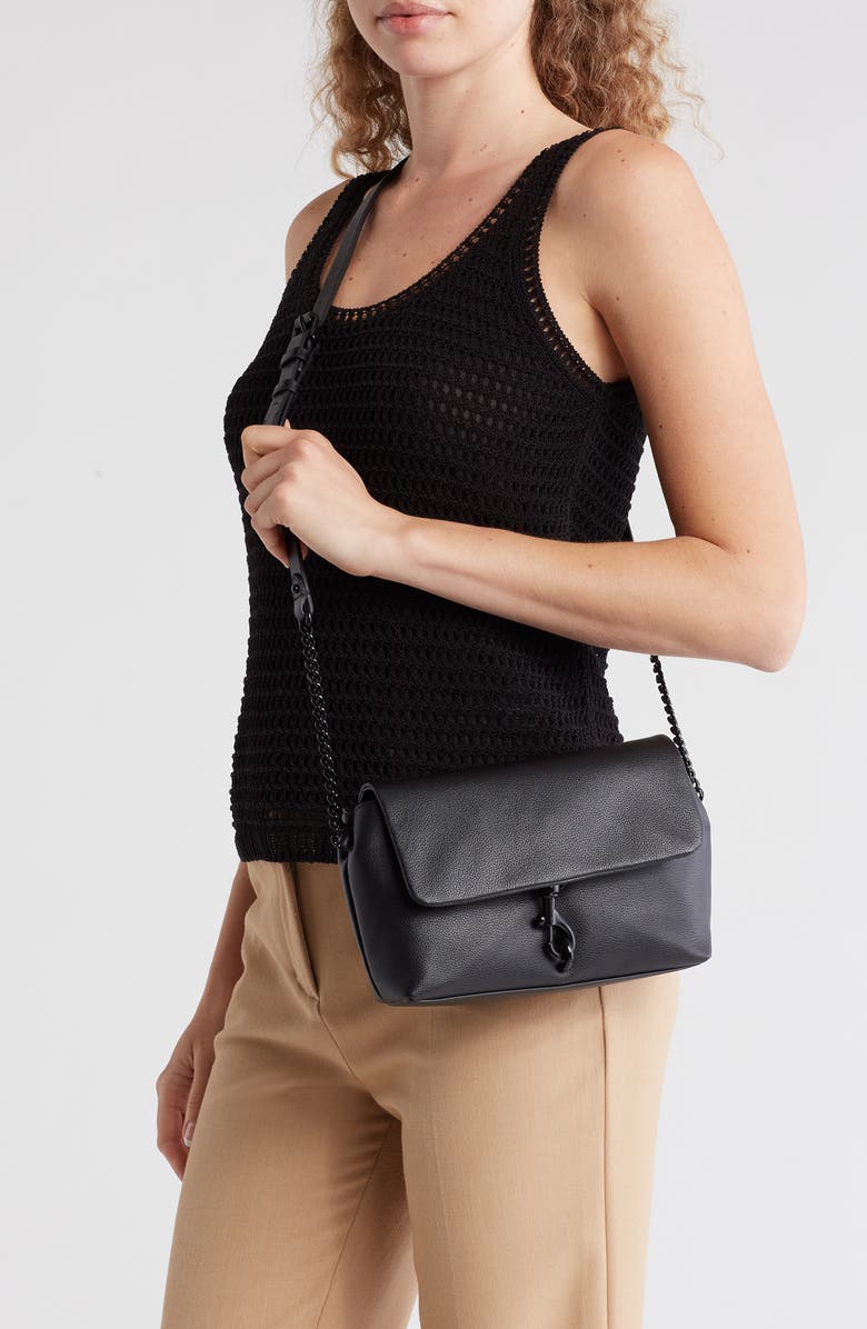 Rebecca Minkoff Leather Flap Convertible Crossbody Bag, Alternate, color,
