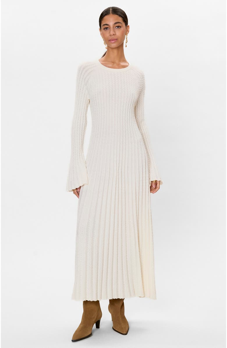 Rebecca Taylor Ella Sweater Dress, Main, color, Ivory