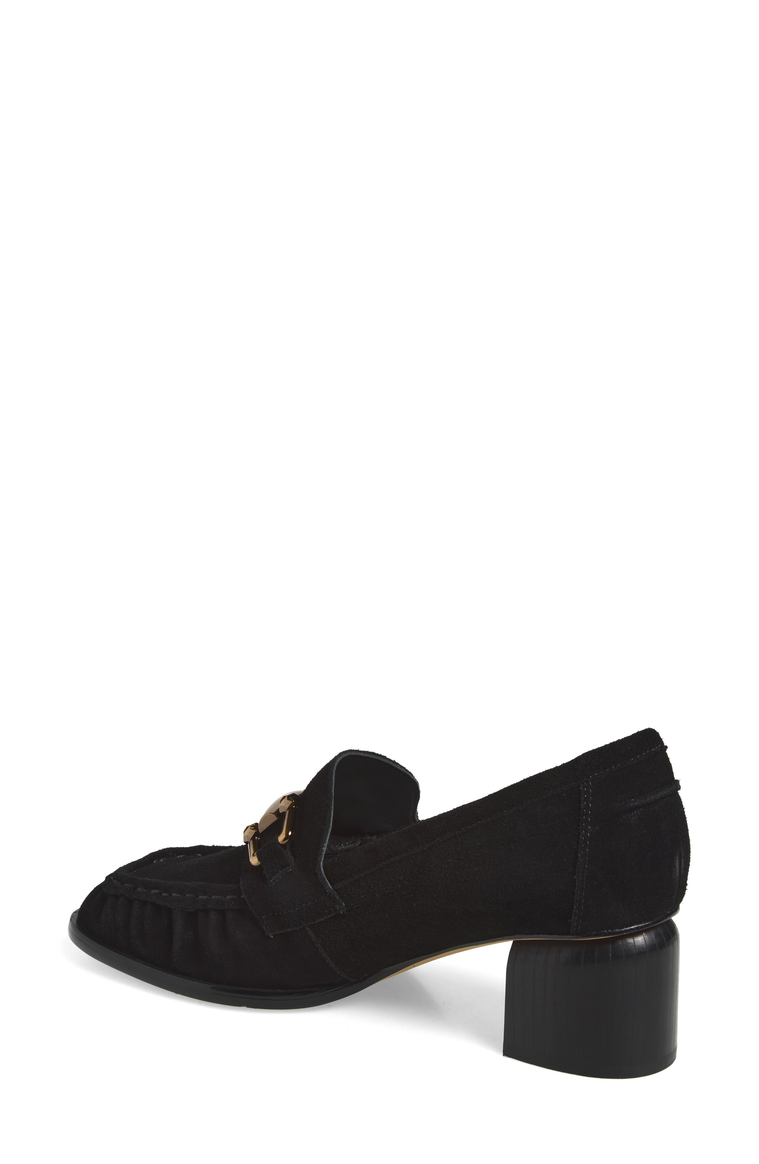 Dafina Bit Loafer Pump, Alternate, color, BLACK SUEDE