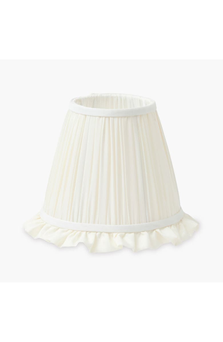 Mrs. Alice Cream Ruffle Lampshade, Main, color, Cream