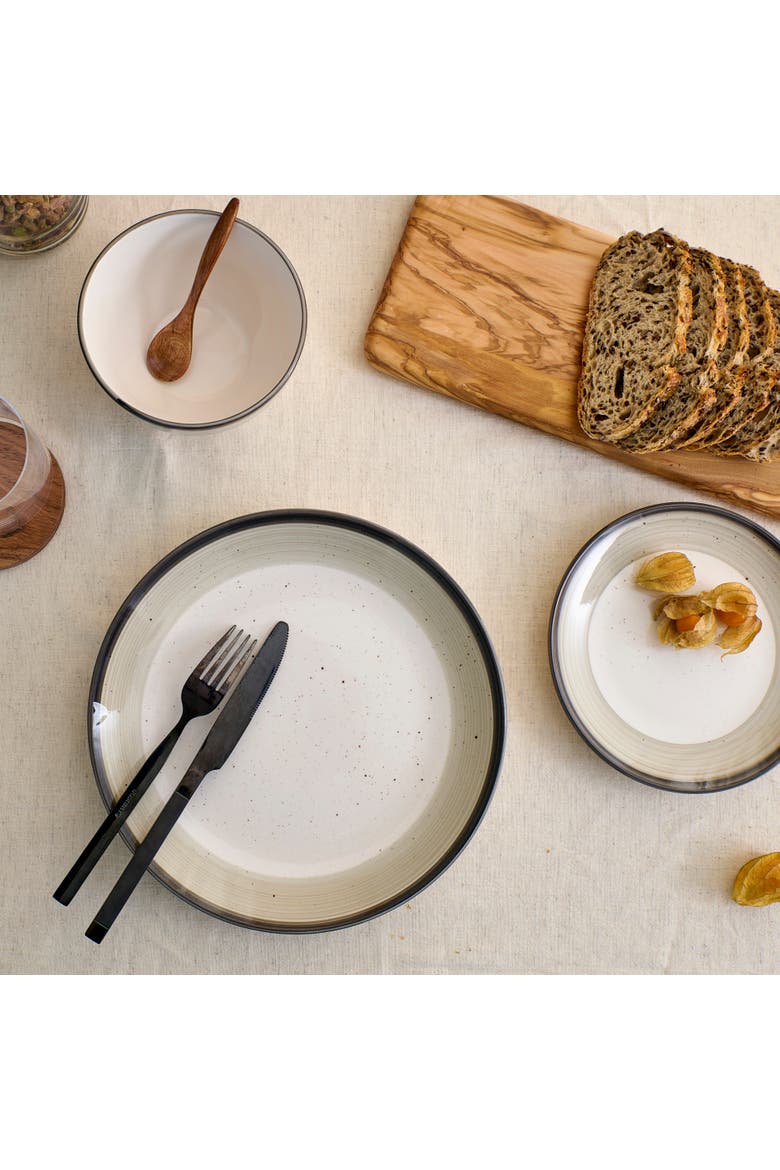 Harlow Earthenware 24-Piece Dinnerware Set, Alternate, color, Beige