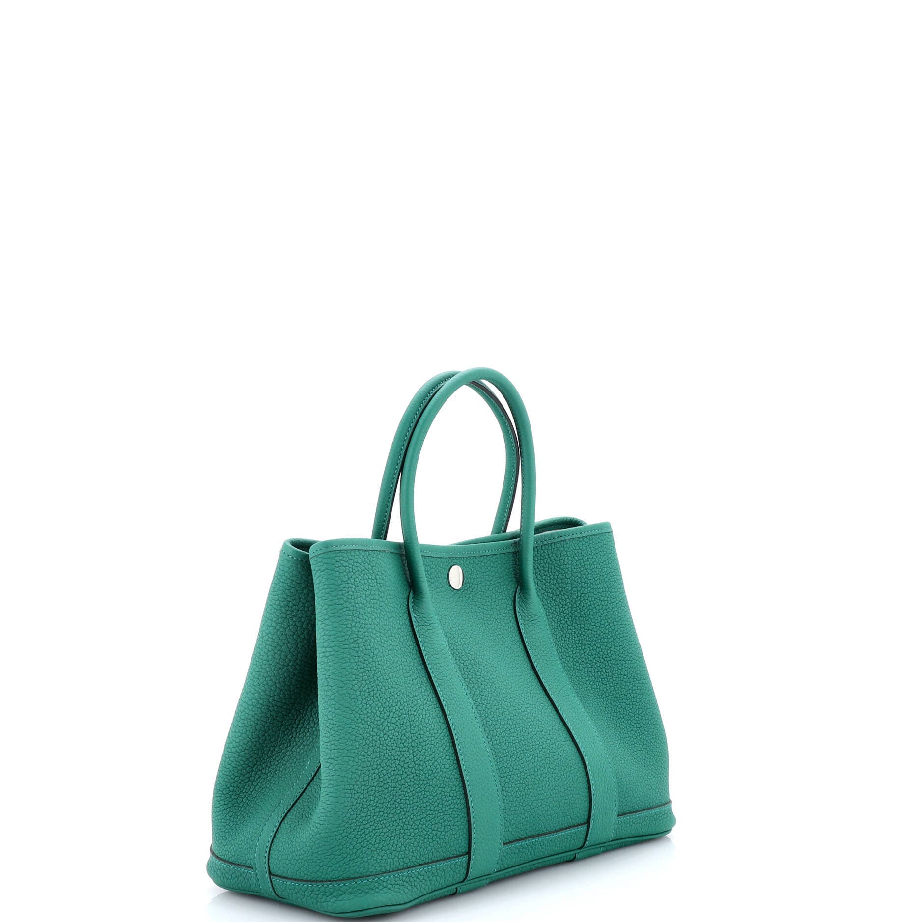 Pre-Owned Hermes Garden Party Tote Leather 30, Alternate, color, Vert Vertigo