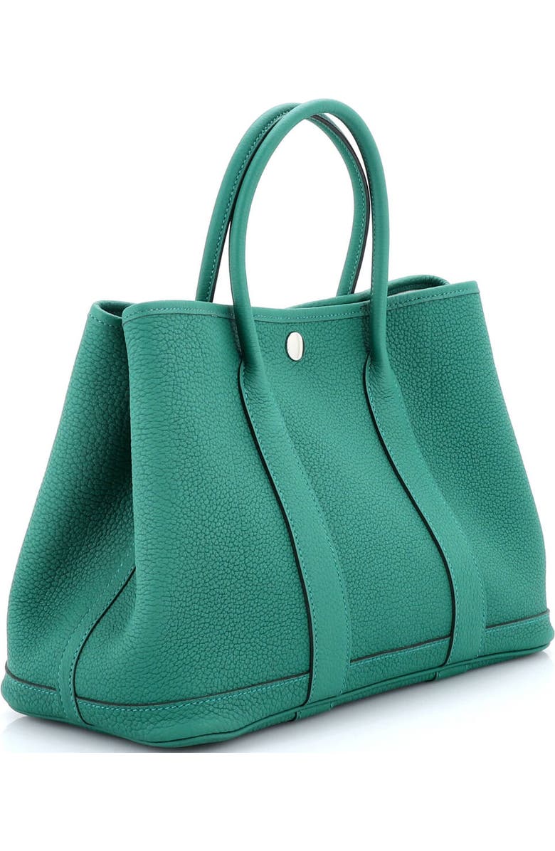 Pre-Owned Hermes Garden Party Tote Leather 30, Alternate, color, Vert Vertigo