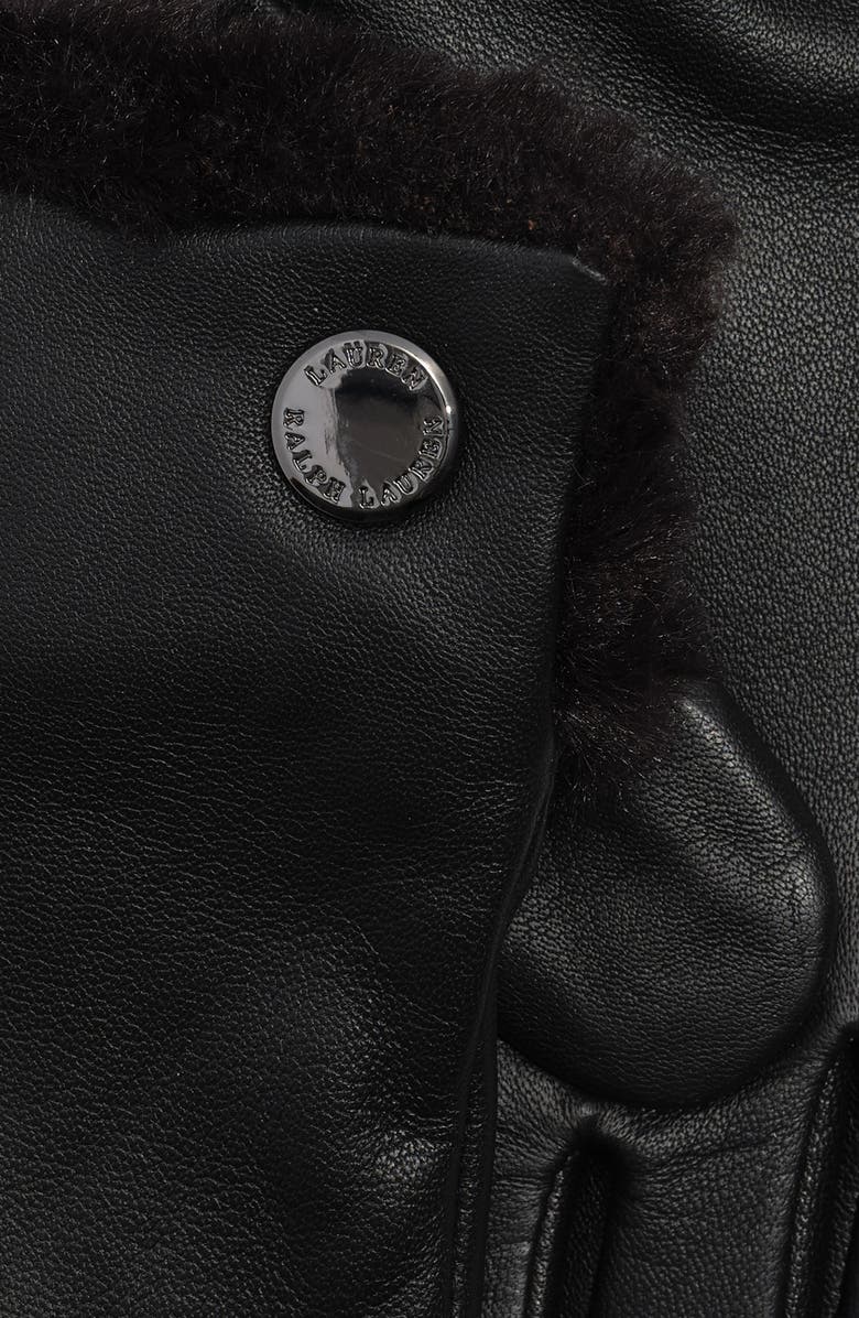 Lauren Ralph Lauren Faux Fur Lined Leather Touch Glove, Alternate, color, 