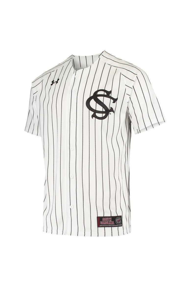 Men's Under Armour White South Carolina Gamecocks Replica Performance Baseball Jersey, Alternate, color, White