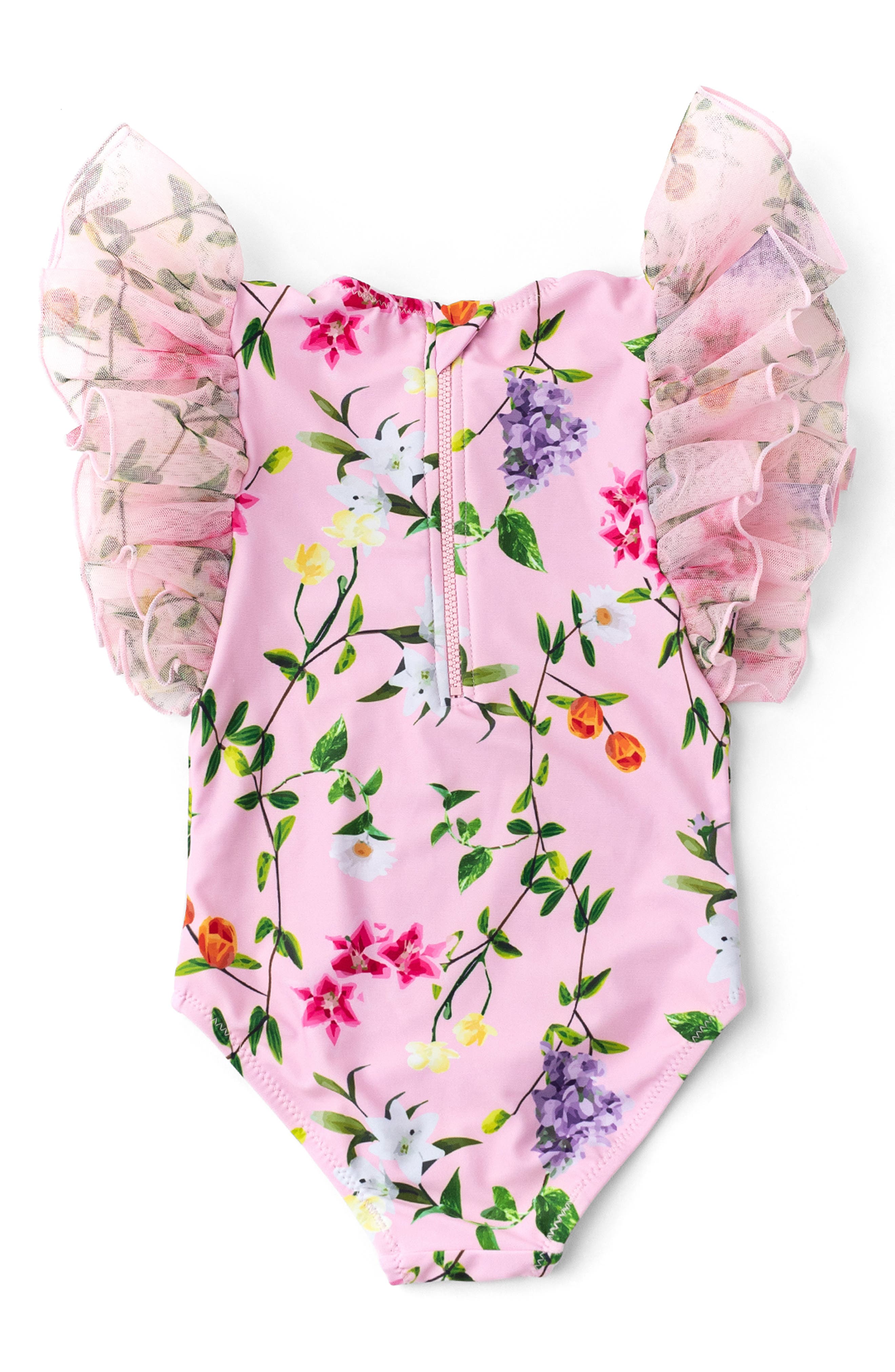 Shade Critters Kids' Wildflowers Tulle One-Piece Swimsuit | Nordstromrack