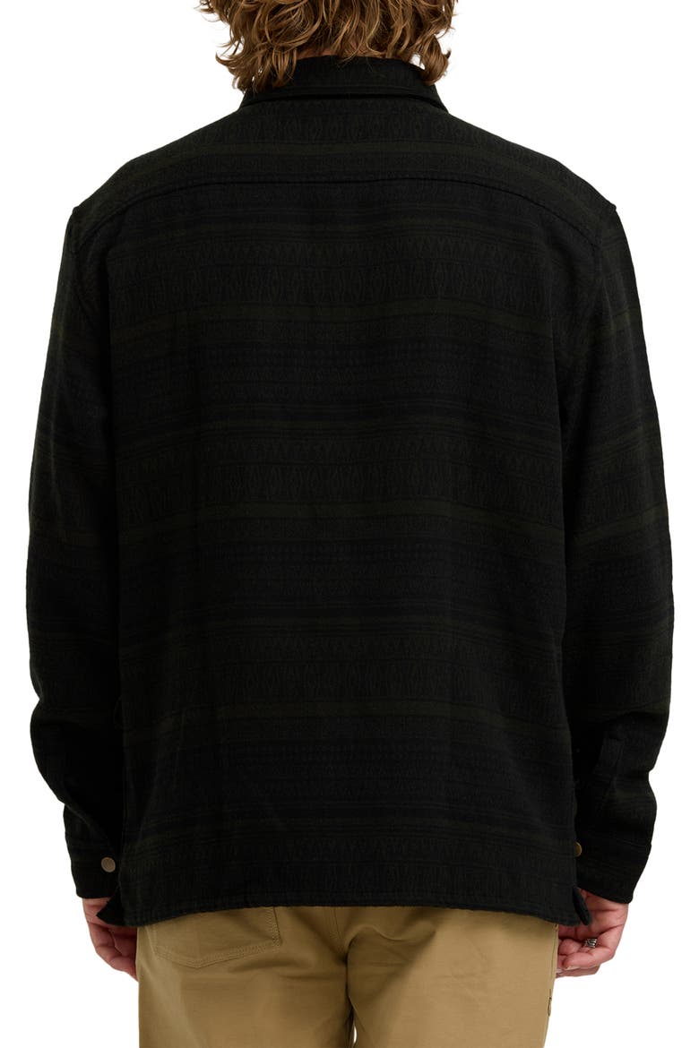 Lodge Jacquard Snap Front Shirt, Alternate, color, DARK MILITARY