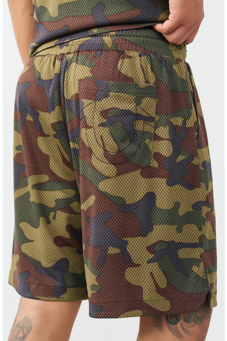 Mesh Basketball Shorts, Alternate, color, CAMO