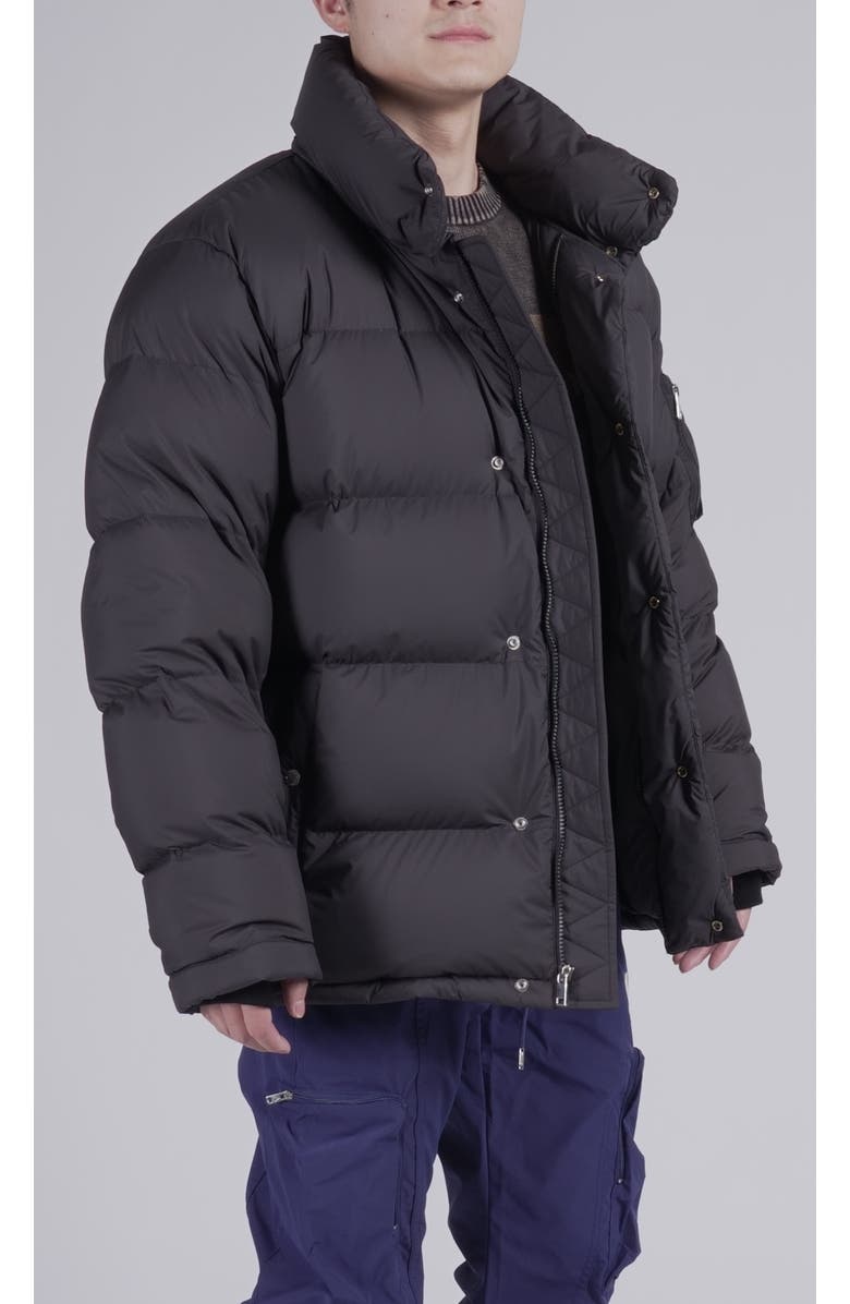 AlphaStyle Minto Mens Detachable Hood Puffer, Alternate, color, Black