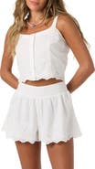 O'Neill Annalee Eyelet Crop Cotton Top