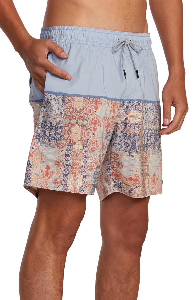 RVCA County Colorblock Swim Trunks, Alternate, color, 