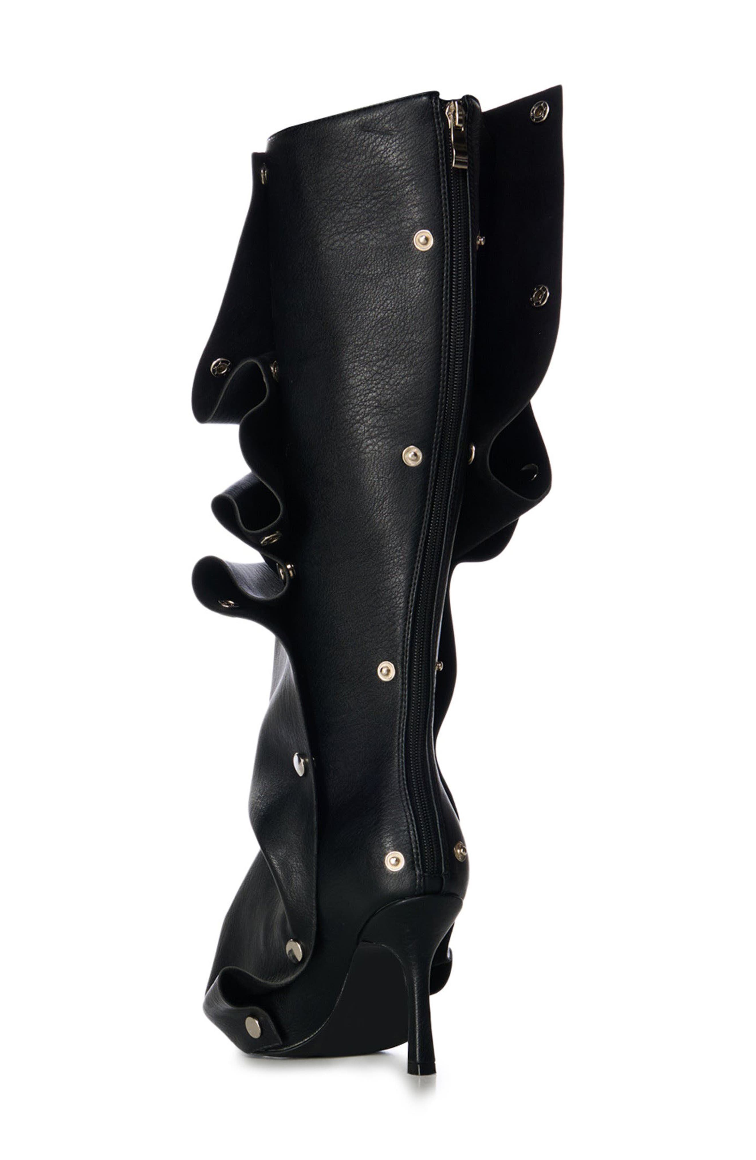 AZALEA WANG Imogine Adjustable Snap Boot, Alternate, color, Black