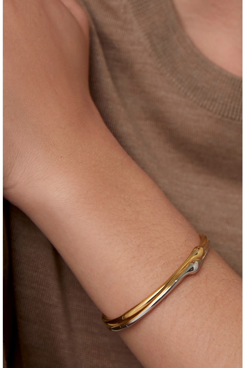 Egret Bangle, Alternate, color, TWO-TONE