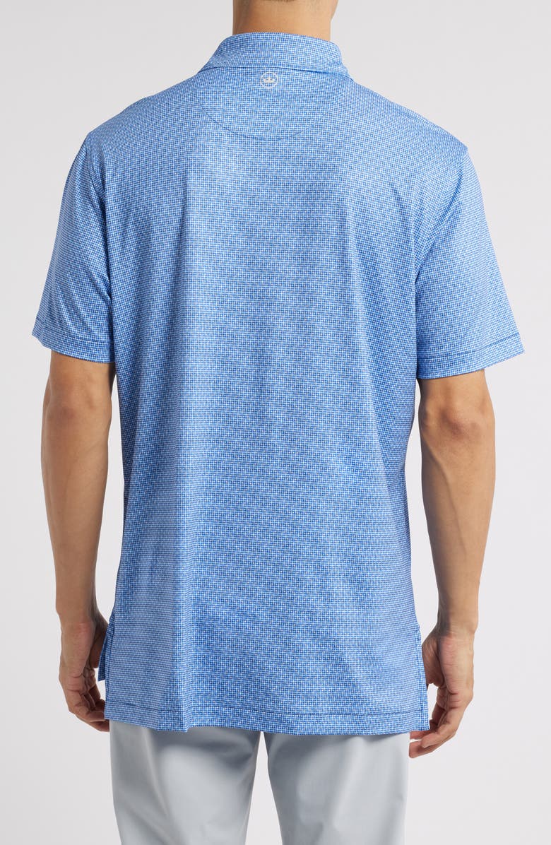 Peter Millar Vega Geometric Print Performance Jersey Polo, Alternate, color, Sailor Blue