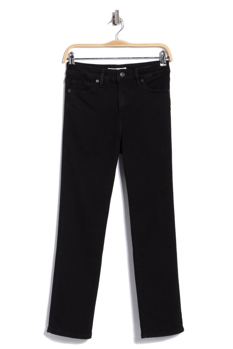 Good Legs High Waist Straight Leg Jeans, Main, color, BLACK001