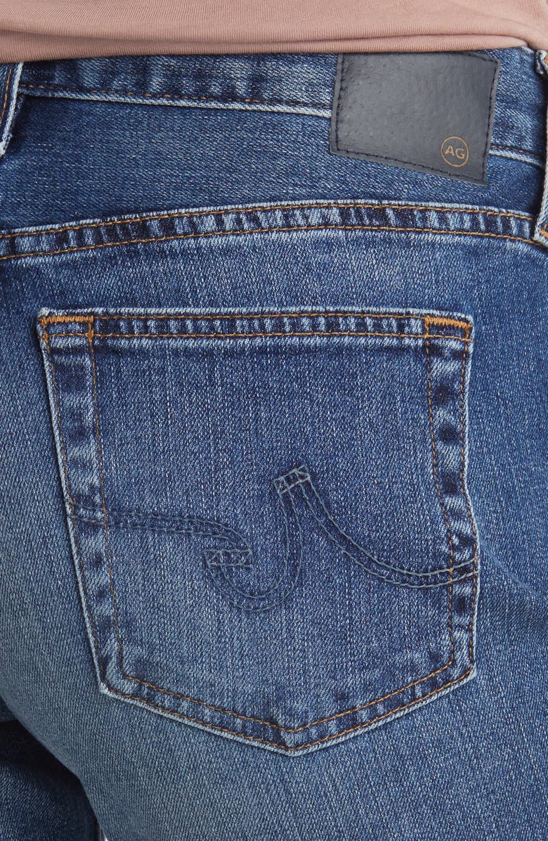 AG Nikki Raw Hem Denim Bermuda Shorts, Alternate, color, 