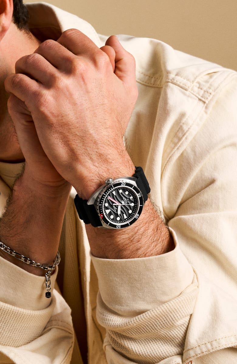 Fossil Breaker Silicone Strap Watch, 42mm, Alternate, color,