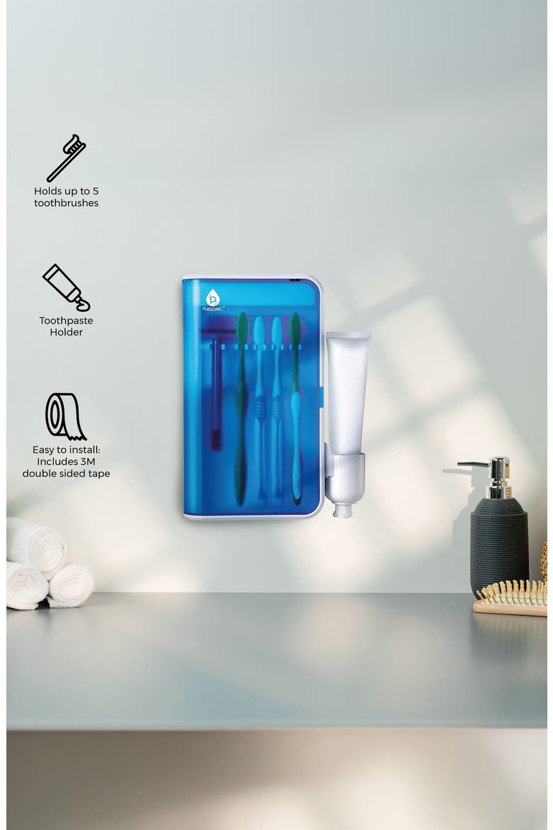 UV Family Toothbrush Sanitizer, Alternate, color, BLUE