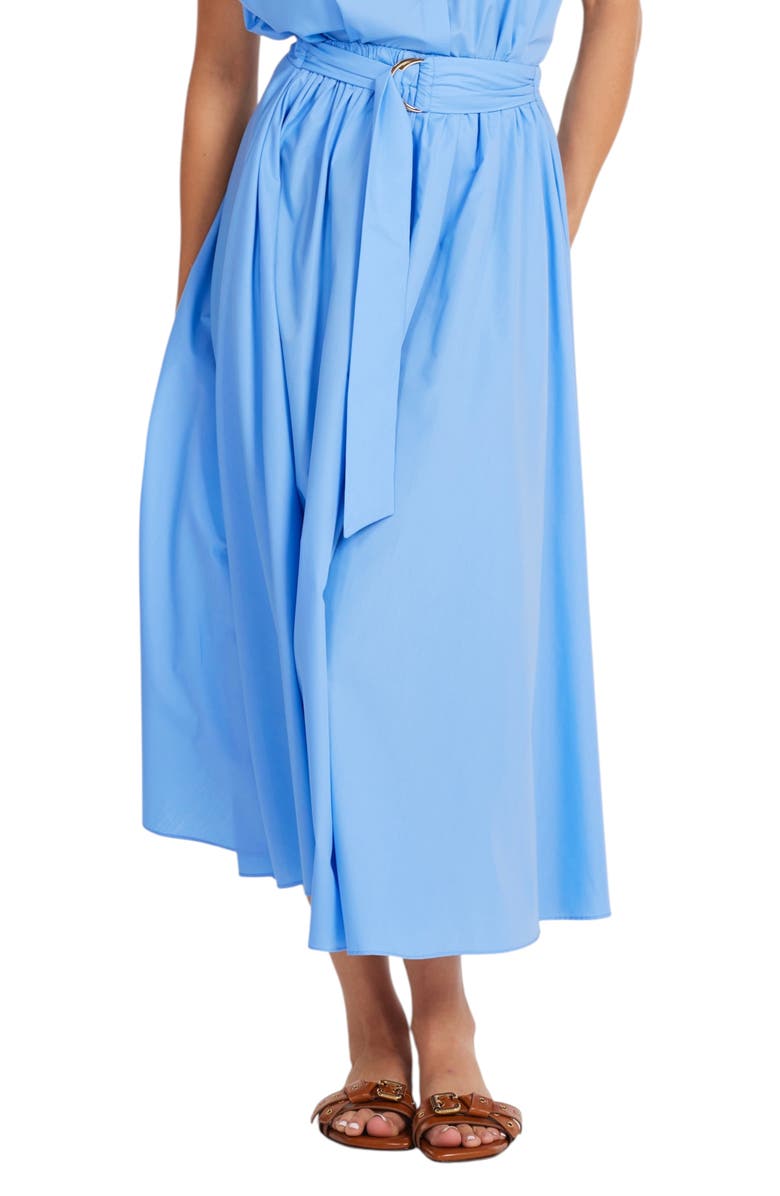 Bishop + Young Camryn Poplin Skirt, Main, color, Azure