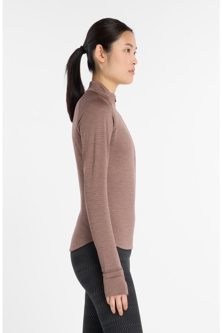 RC Essential Heat Grid Half Zip Pullover, Alternate, color, BROWN