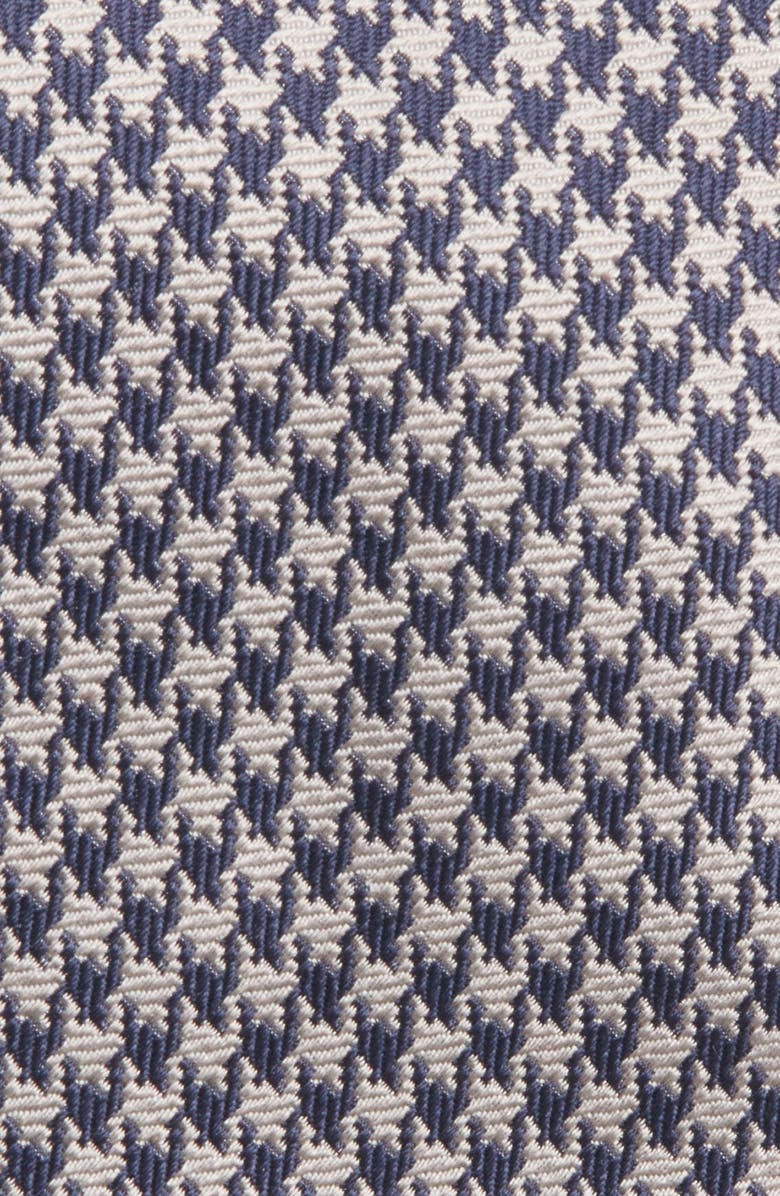 Jack Victor Lyam Houndstooth Jacquard Silk Tie, Alternate, color, Navy