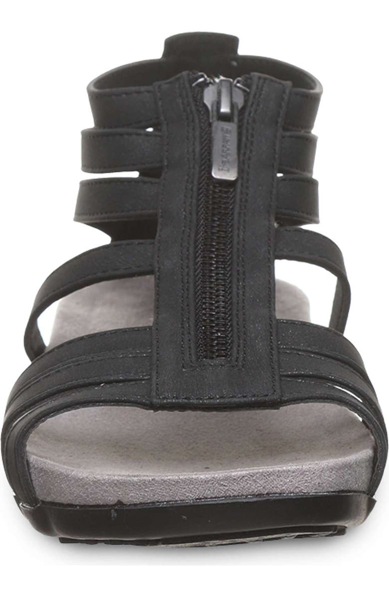 BEARPAW <p>Ronda Faux Leather Sandal (Women)</p>, Alternate, color, Black