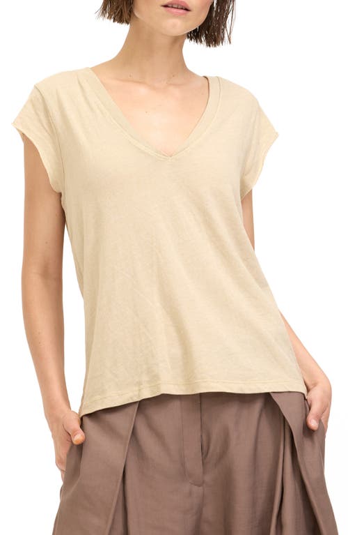 Project Social T Canyon V-neck T-shirt In Camel