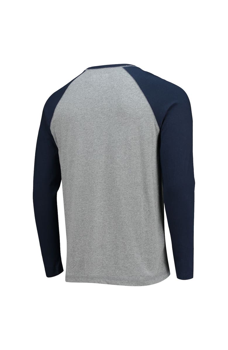 BOXERCRAFT Men's Navy/Heathered Gray Las Vegas Aviators Long Sleeve Baseball T-Shirt, Alternate, color, 