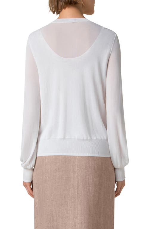 Akris Punto Crewneck Sweater In Cream