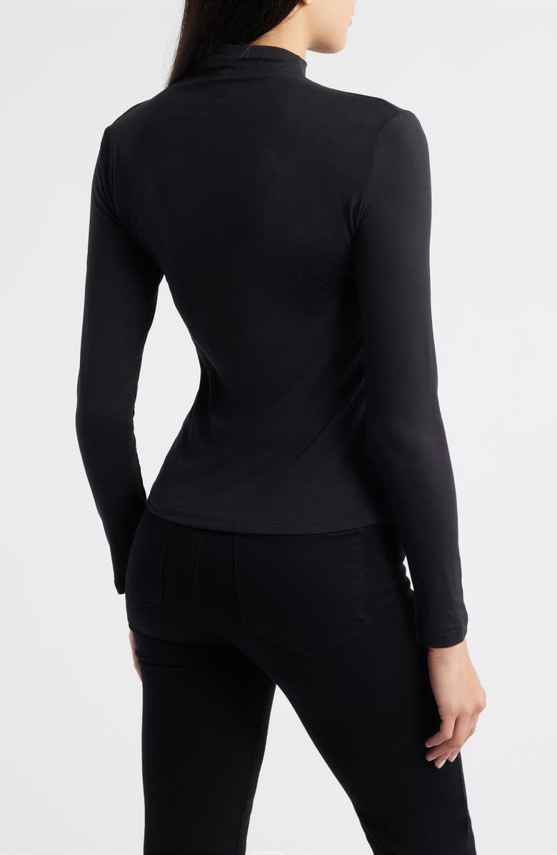 NIKKI LUND Melody Funnel Neck Top, Alternate, color, Black