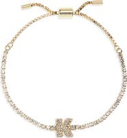 BaubleBar Initial Tennis Slider Bracelet