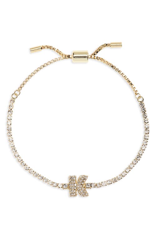 Baublebar Initial Tennis Slider Bracelet In Gold K